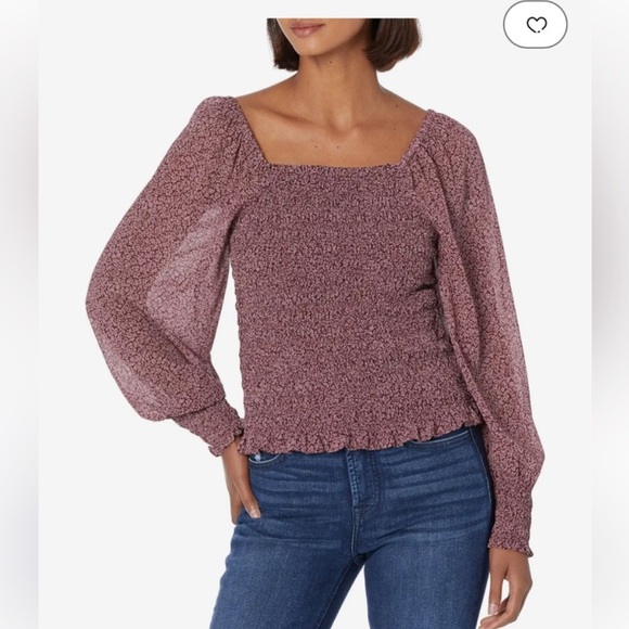 Madewell Lucie Bubble-Sleeve Smocked Top in Cottage Garden Sz S - Picture 1 of 12
